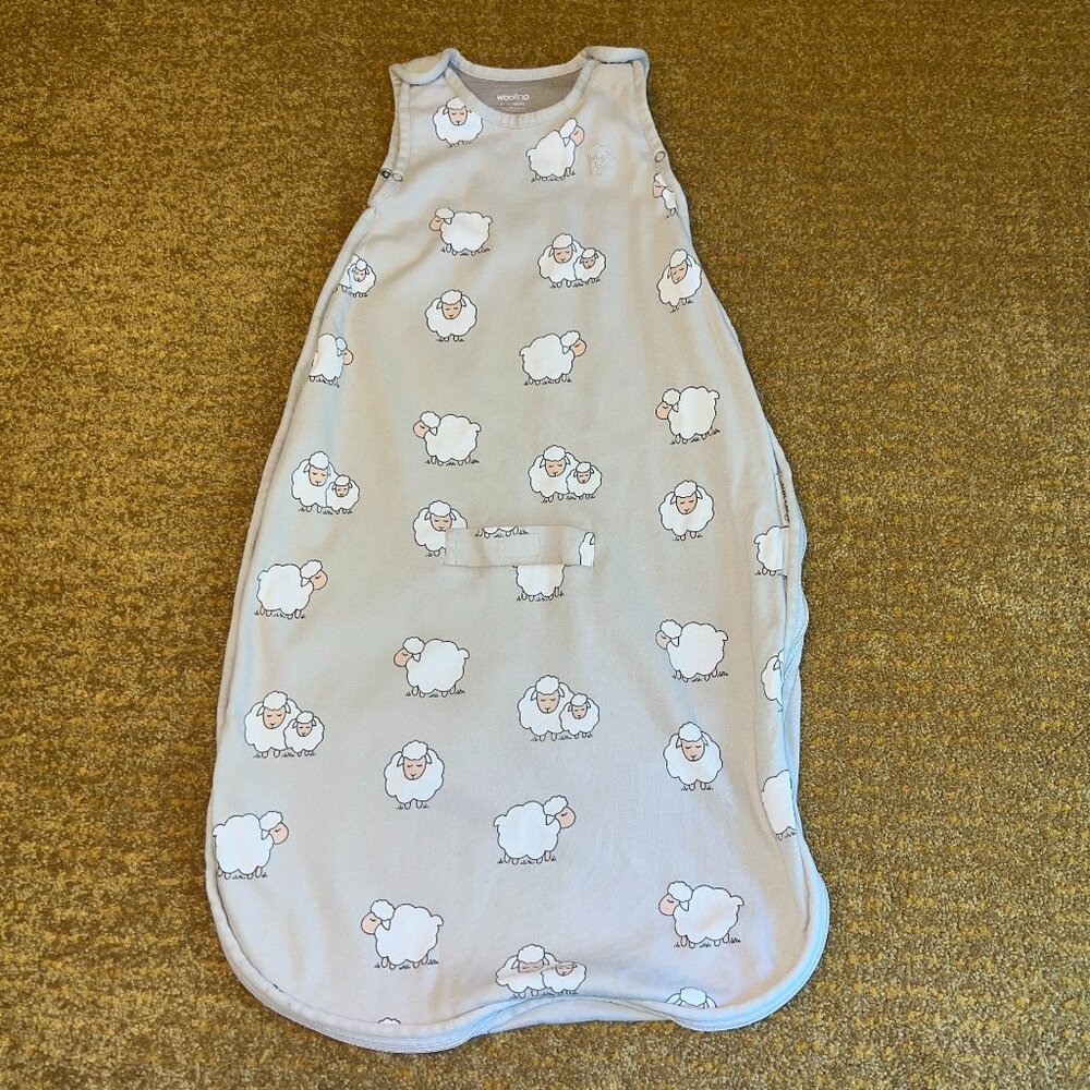 Woolino 4 Season Ultimate Baby Sleep Bag, Merino Wool & Organic Cotton, Sheep